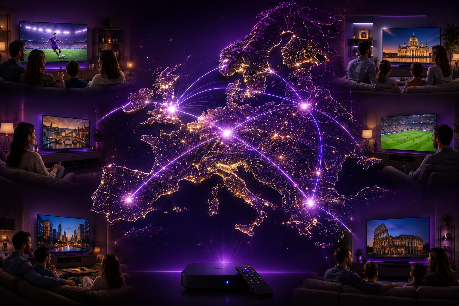 Cross border IPTV streaming across Europe with local TV channels