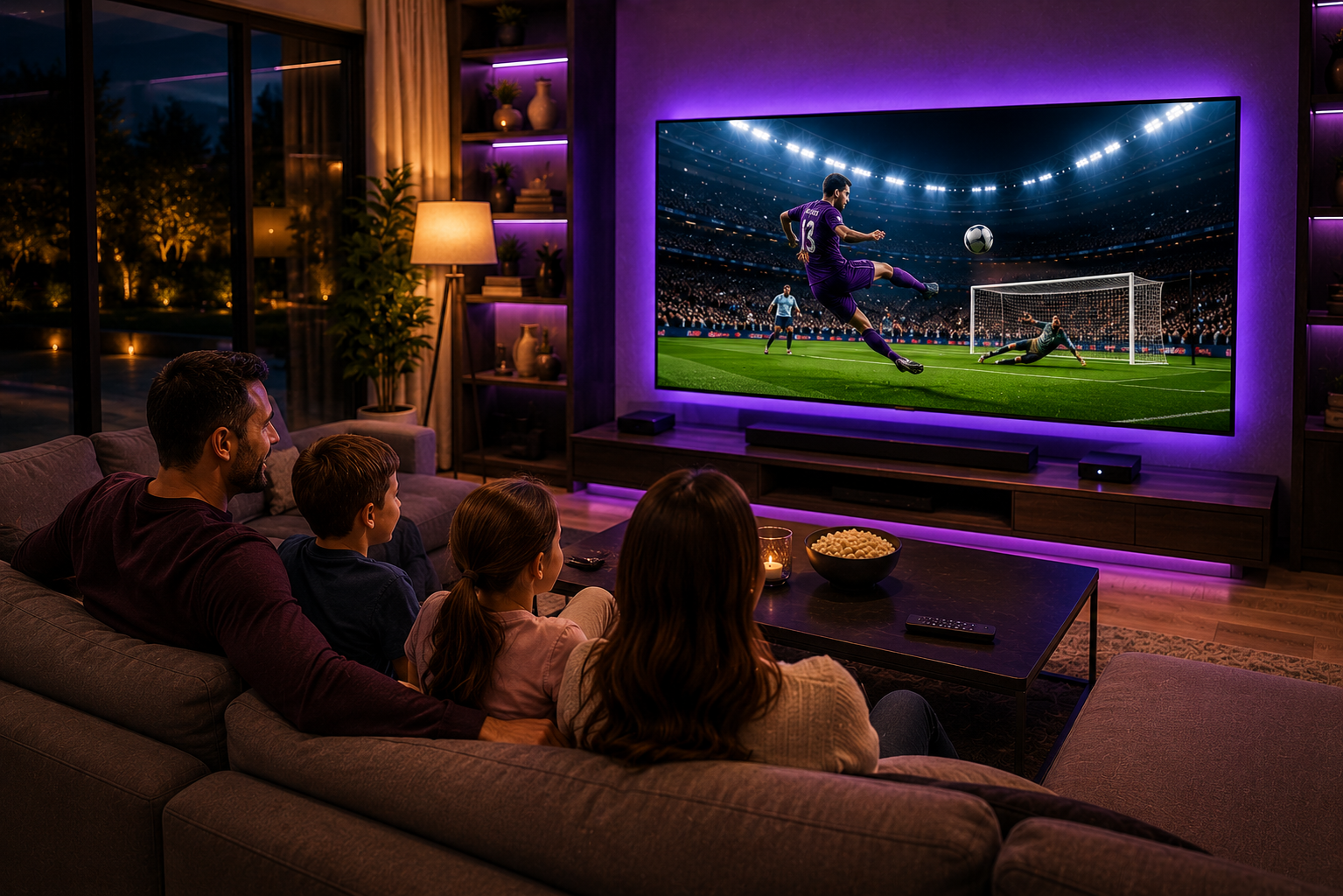 Family enjoying premium IPTV after a successful IPTV Free Trial 2026