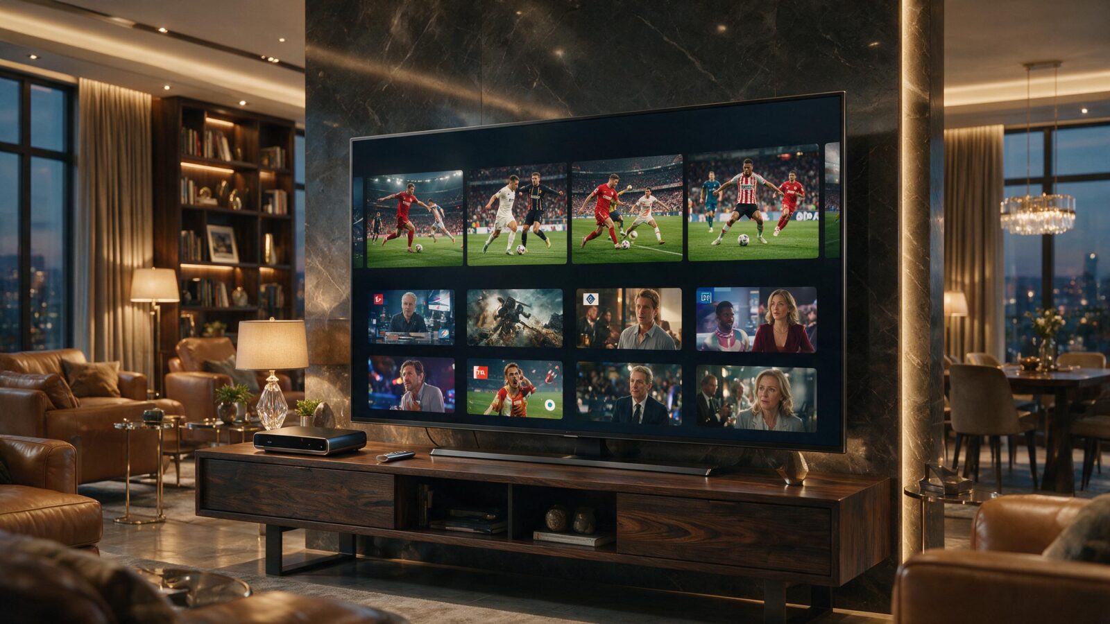 German IPTV channels including Bundesliga DAZN and entertainment in one premium streaming interface