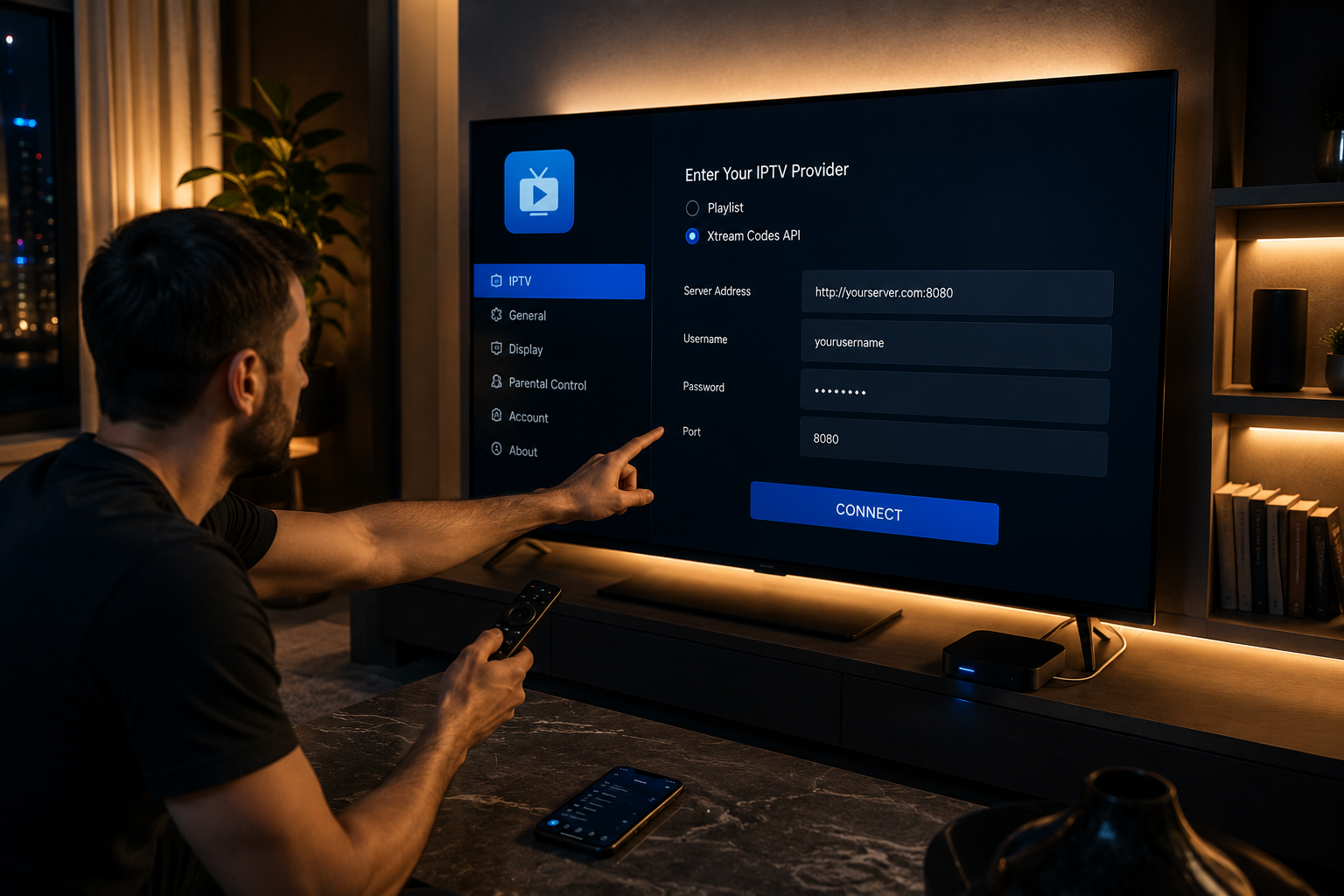 Step by step IPTV setup on Smart TV using Android TV Box