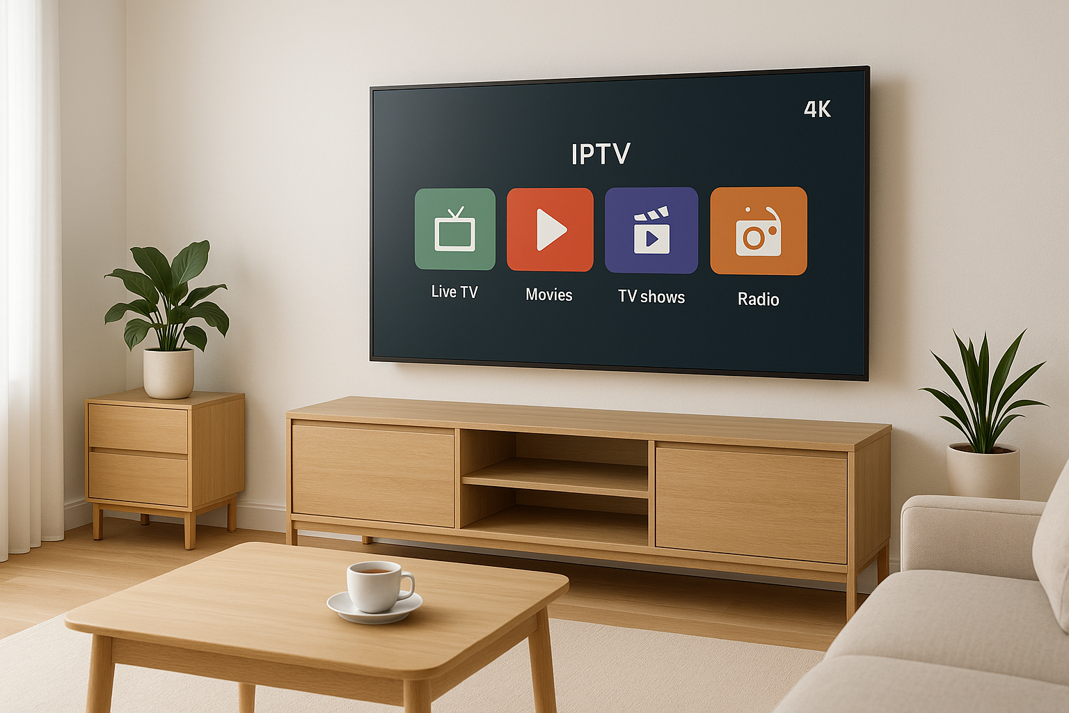 Modern WiFi 6 router with strong signal for stable IPTV streaming in Germany