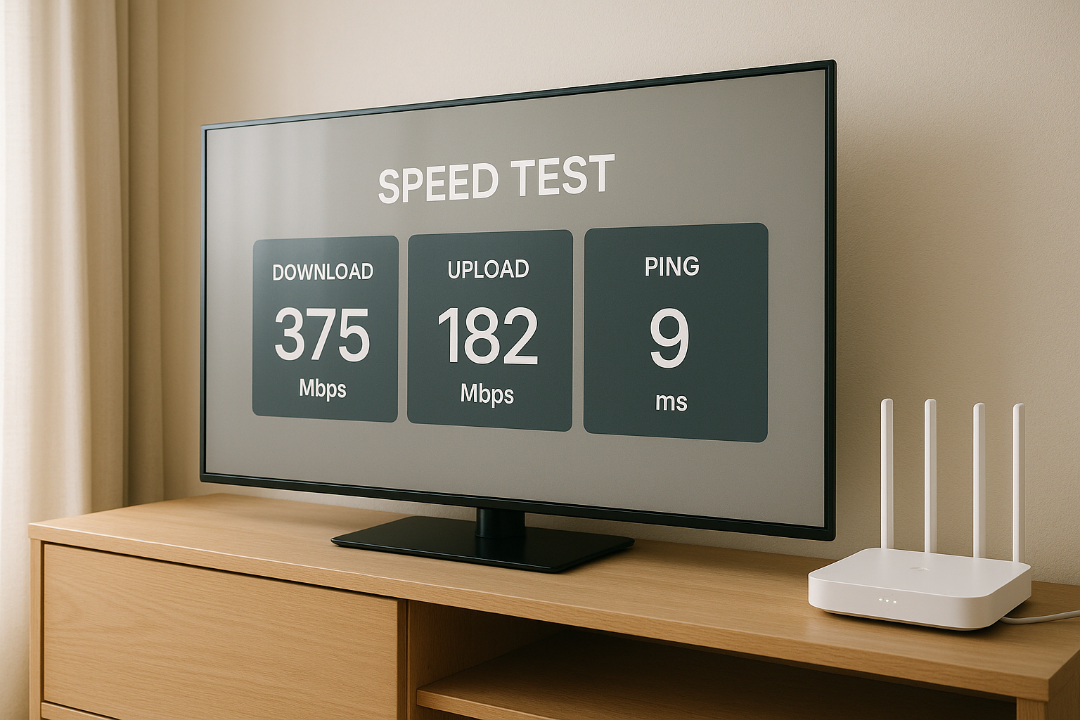Finding the Best IPTV for France 2025: A Comprehensive Guide Internet speed test showing high Mbps suitable for IPTV France 2025 streaming