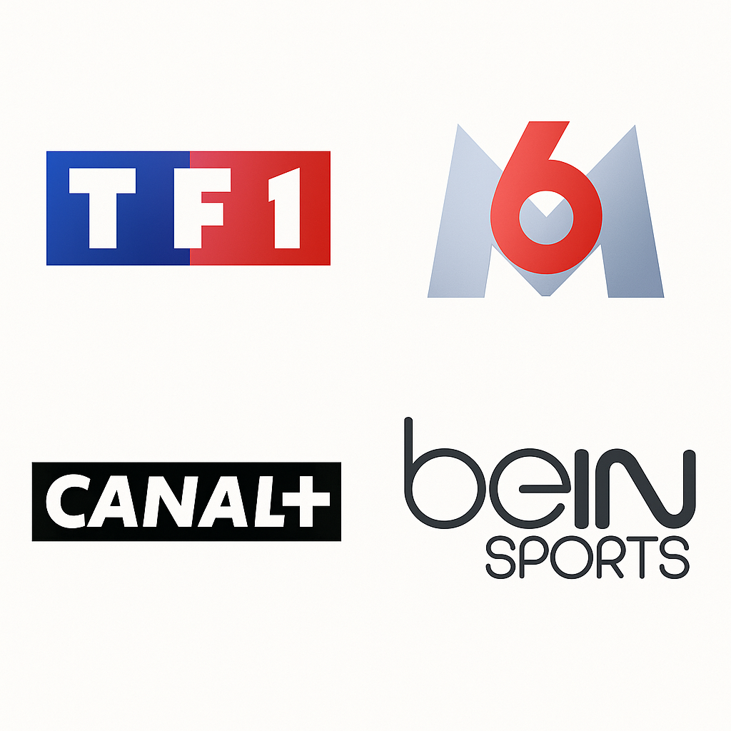 Finding the Best IPTV for France 2025: A Comprehensive Guide Logos of major French TV channels TF1, M6, Canal+ and beIN Sports for IPTV France 2025