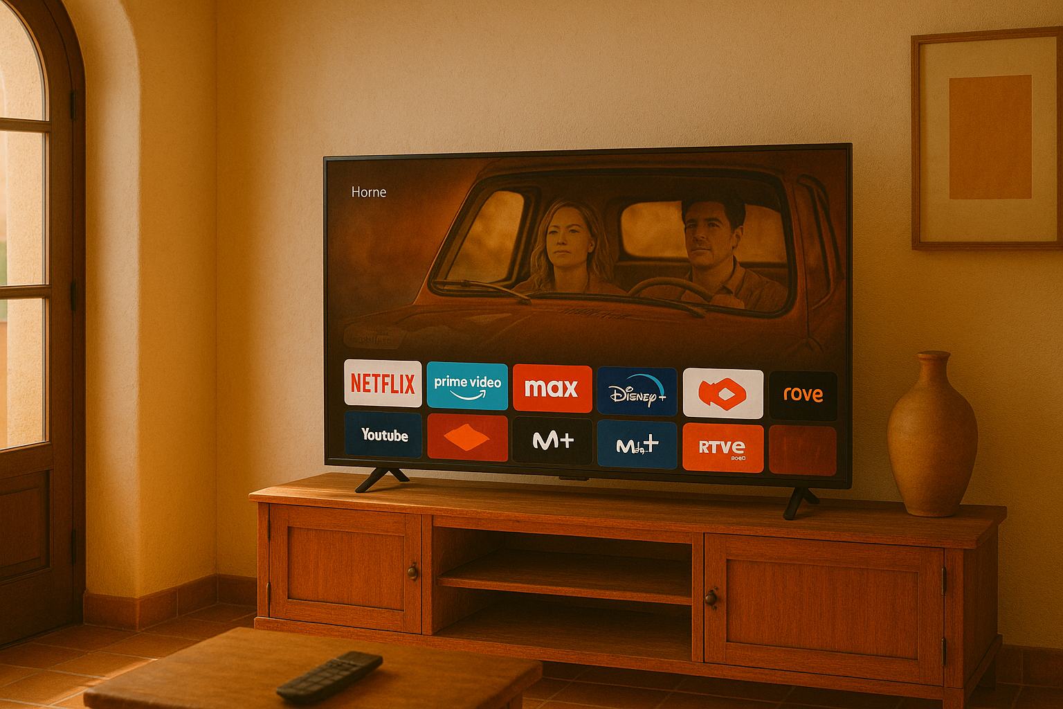 Finding the Best IPTV for Spain 2025: A Comprehensive Guide Speed test on Smart TV screen showing high Mbps for Best IPTV Spain 2025 streaming