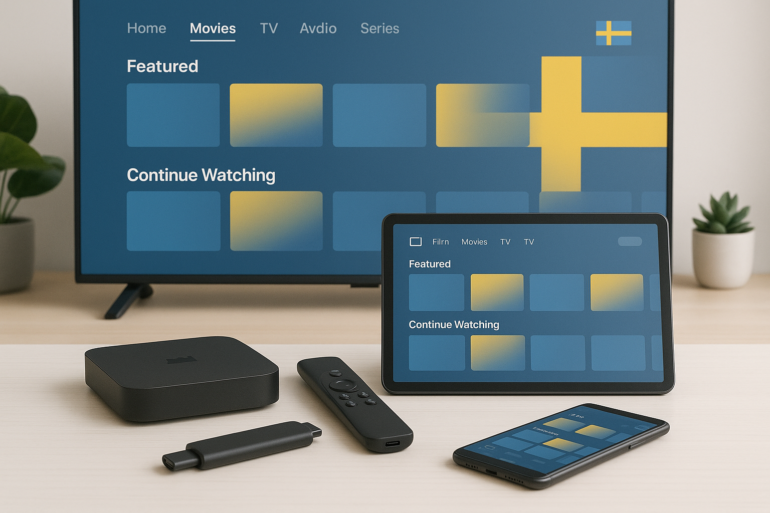 Swedish viewer checking router and Ethernet cable while football match streams smoothly