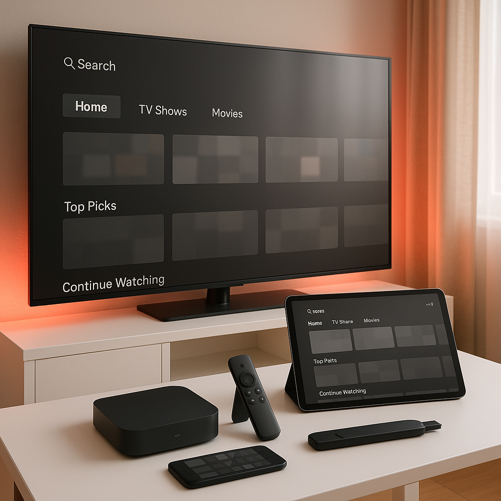 Minimalist map of Denmark highlighting main IPTV coverage areas