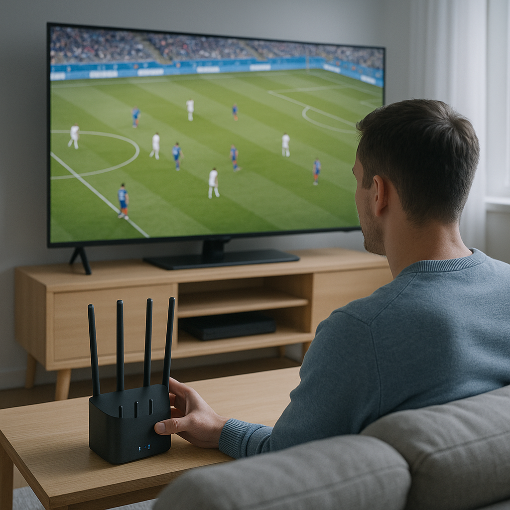 Abstract illustration of stable internet connection for IPTV Finland