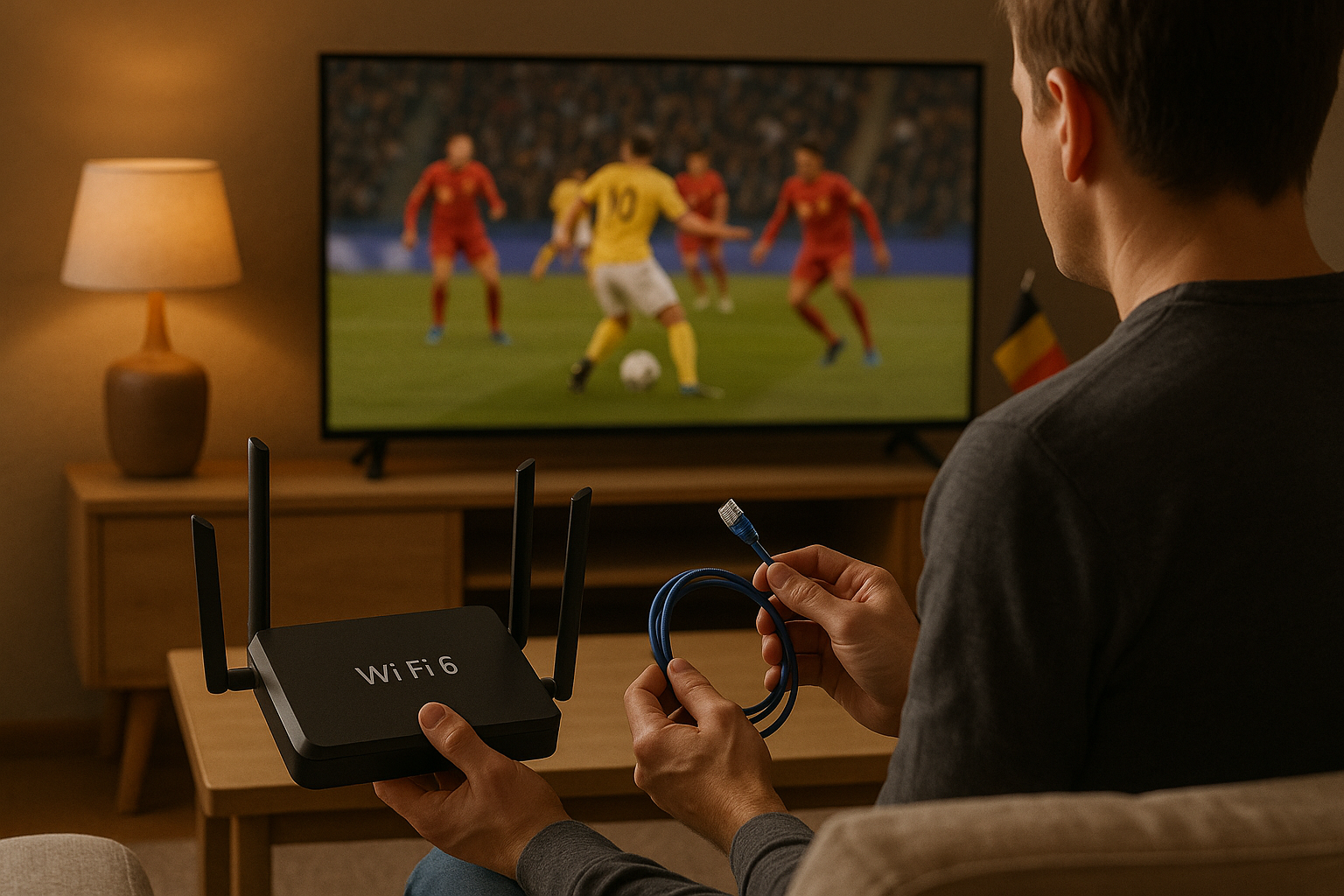 Abstract collage of Belgian TV content icons