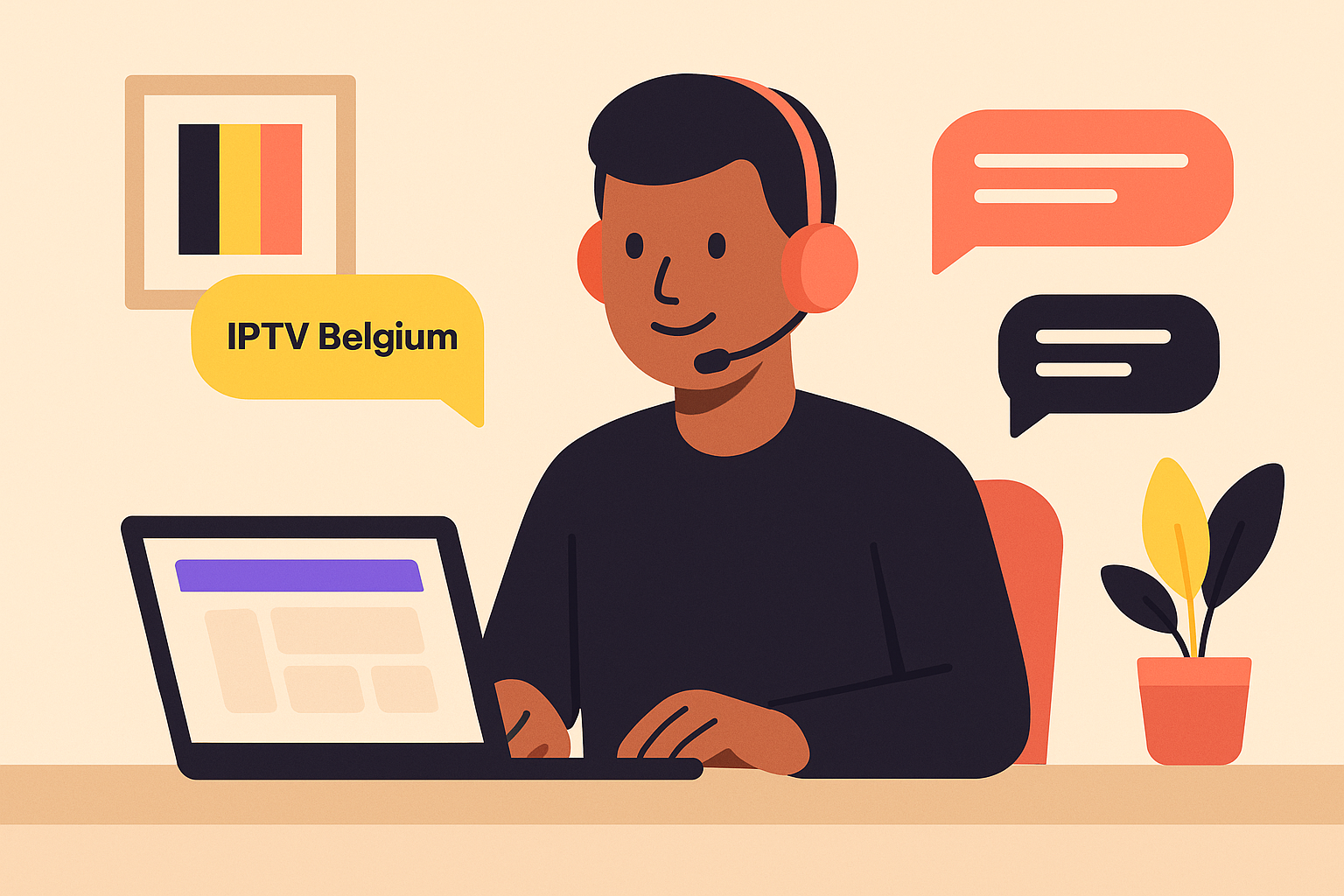 Stable IPTV Belgium setup with Wi-Fi 6 router and Smart TV