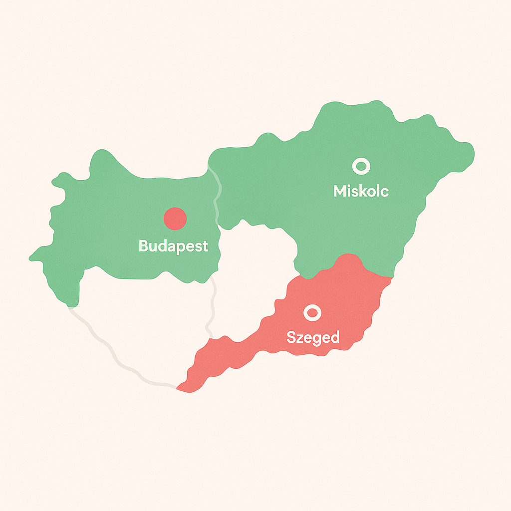Hungarian Smart TV showing neutral IPTV interface