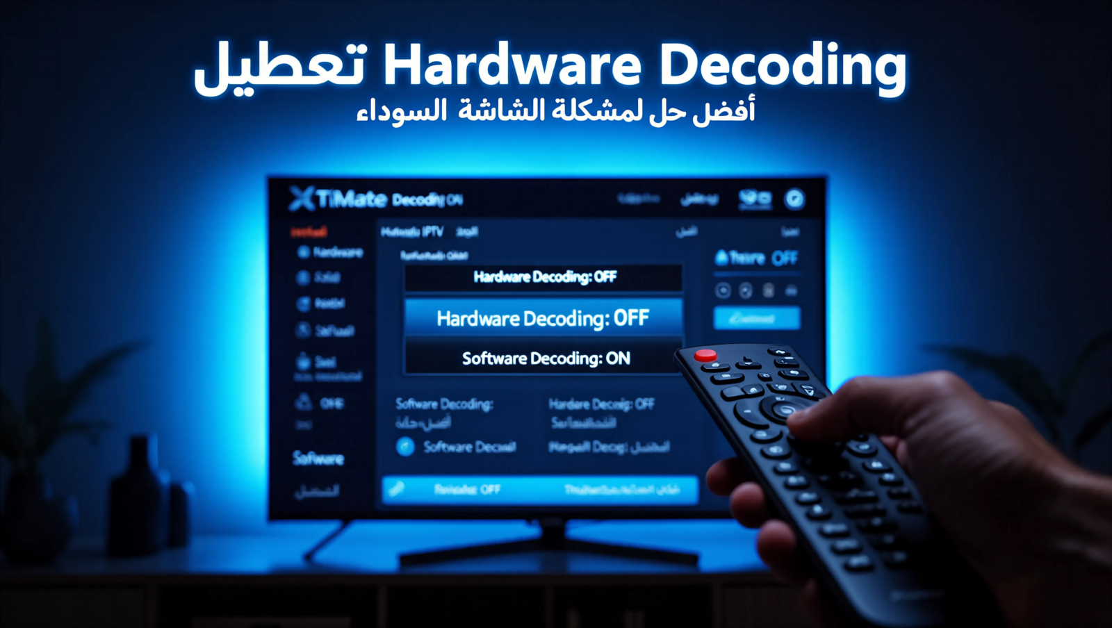 مشكلة IPTV صوت بدون صورة شاشة سوداء على التلفزيون