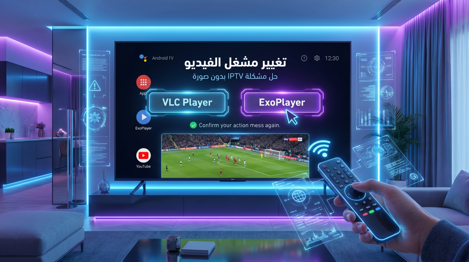 تغيير مشغل الفيديو الافتراضي في تطبيق IPTV إلى VLC أو ExoPlayer